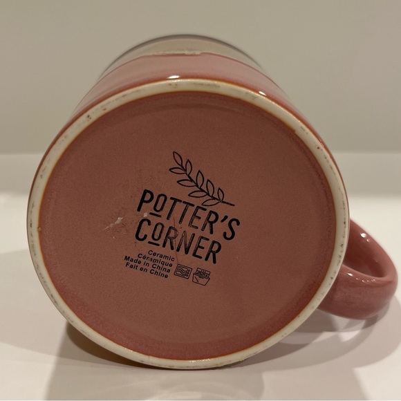 POTTERS CORNER Reactive Dip Dye Ceramic Coffee Mug 15 oz Metallic  Straight Side - Picture 3 of 5
